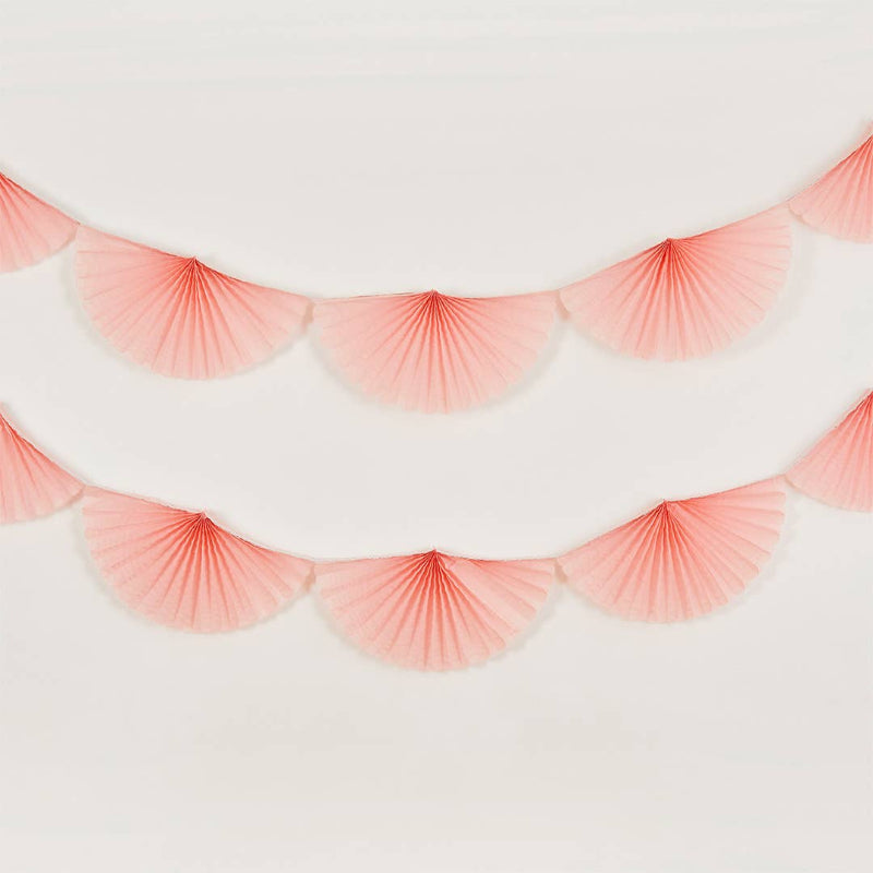 Light Pink Fan Garland I Pink Party Supplies I My Dream Party Shop UK