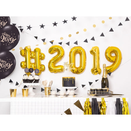 Small Gold Foil Number Balloons 14 inches I My Dream Party Shop I UK