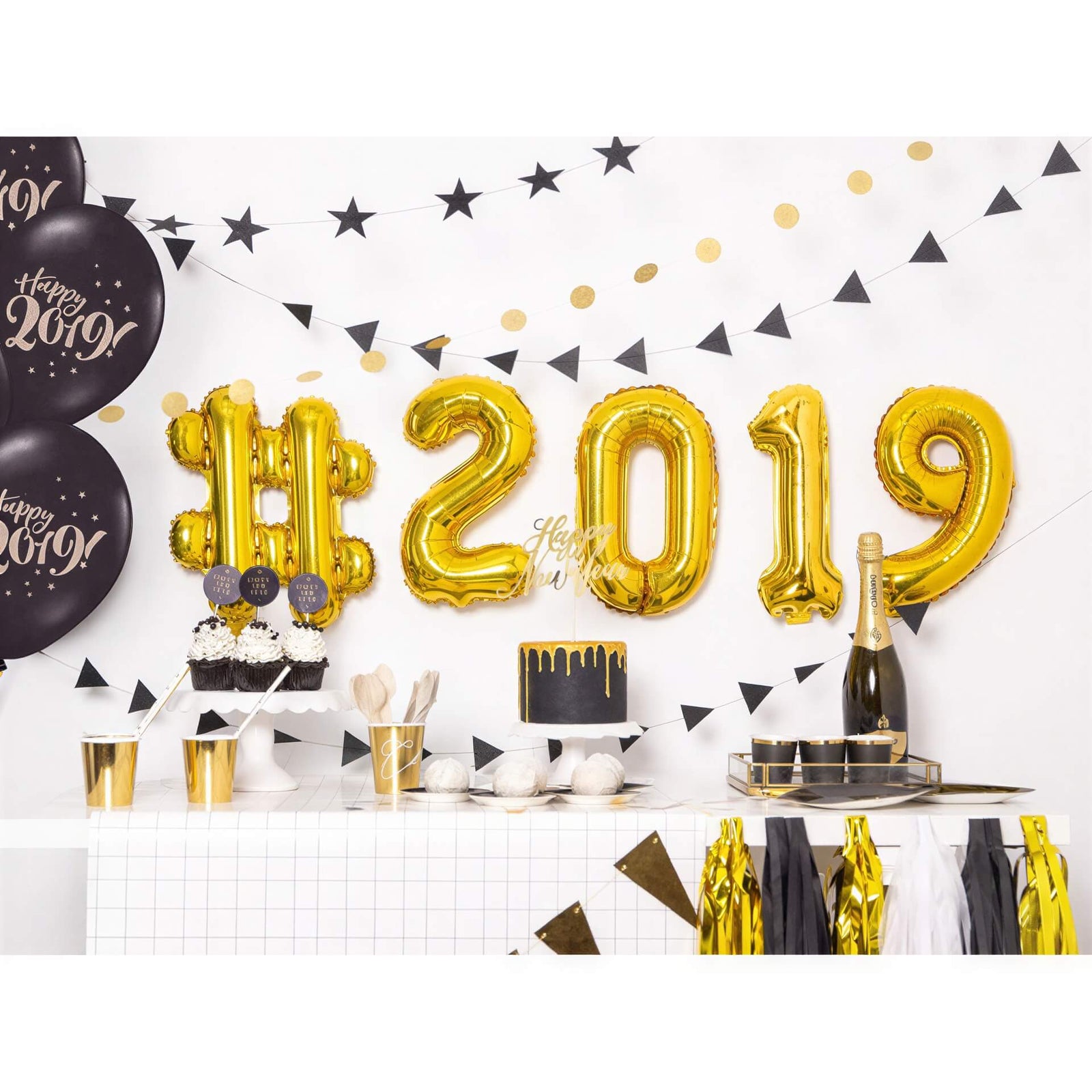 Small Gold Foil Number Balloons 14 inches I My Dream Party Shop I UK