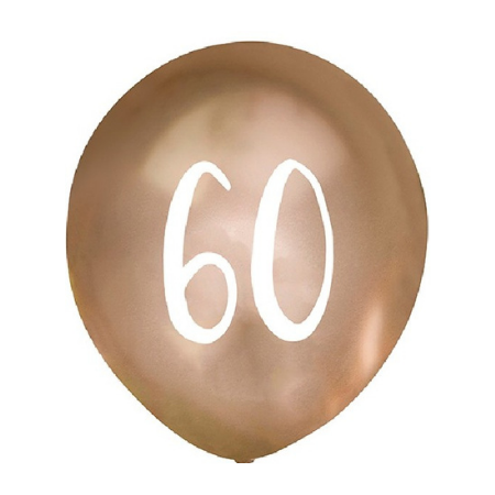 Chrome Gold 60th Birthday Balloons I 60th Birthday Party Decorations I My Dream Party Shop