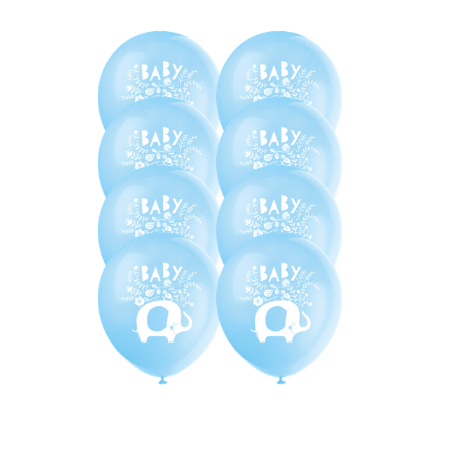 Baby Boy Floral Elephant Balloon Set I Helium Balloons Ruislip I My Dream Party Shop