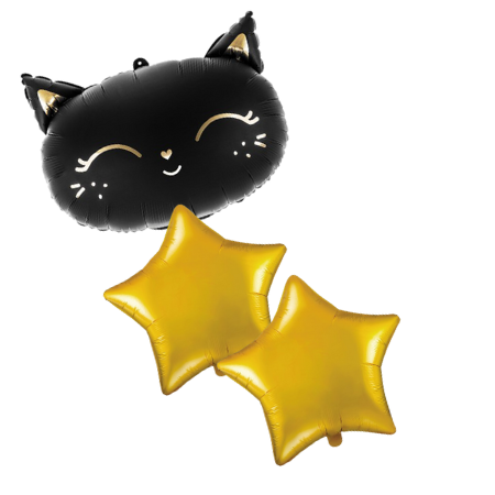 Cute Black Cat Foil Balloon I Helium Balloons Ruislip I My Dream Party Shop