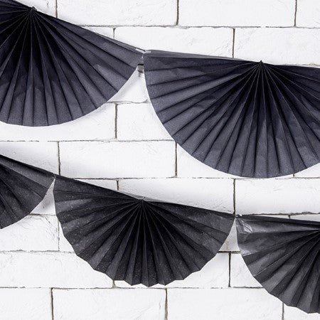 Black Rosette Garland I Modern Black Party Supplies I My Dream Party Shop I UK