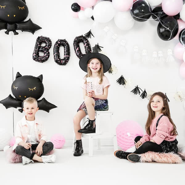 Black Boo Halloween Balloons I Modern Halloween Party I My Dream Party Shop I UK