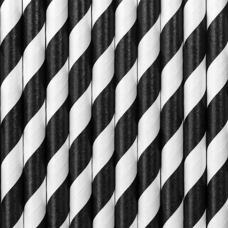 Black and White Party Straws I Black Party Decorations I My Dream Party Shop I UK