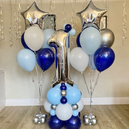 Silver Number 1st Birthday Number Column I Collection Ruislip I My Dream Party Shop