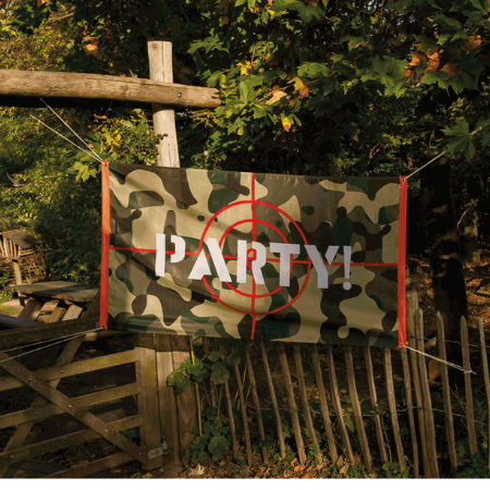 Army Party Target Flag I Camouflage Party Decorations I My Dream Party Shop