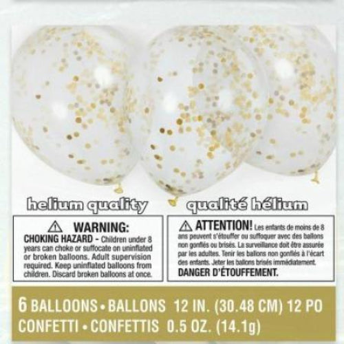 Gold Confetti Balloons I Cool Party Balloons I My Dream Party Shop