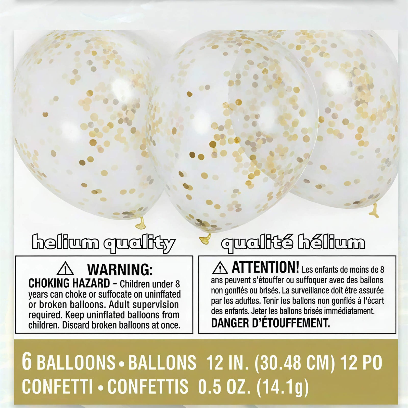 Gold Confetti Balloons I Cool Party Balloons I My Dream Party Shop