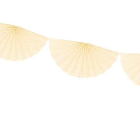 Cream Tissue Fan Garland I Modern Cream Party Decorations I UK