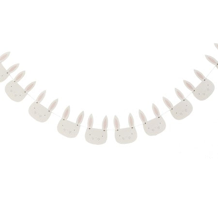 White and Pink Easter Bunny Bunting Ginger Ray I Easter Decorations I My Dream Party Shop