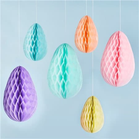 Easter Honeycomb Egg Decorations I Easter Party Decorations I My Dream Party Shop UK