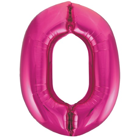 Helium Inflated Metallic Pink Foil Number Balloons for Collection I My Dream Party Shop