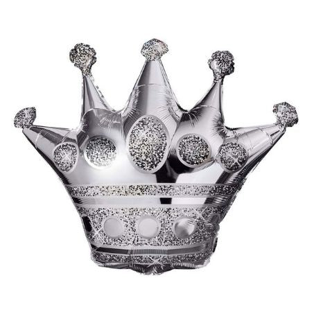 Giant Silver Crown Helium Balloon I My Dream Party Shop