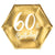 Small Gold 60th Birthday Party Plates I 60th Birthday Party Supplies I My Dream Party Shop UK