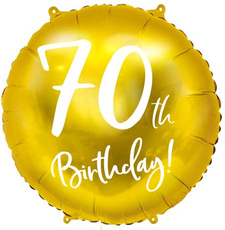 18 inch Birthday Streamers 70th Foil Balloon