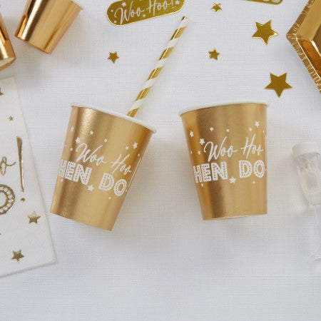 Woo Hoo Hen Do Cups I Hen Party Tableware I My Dream Party Shop UK