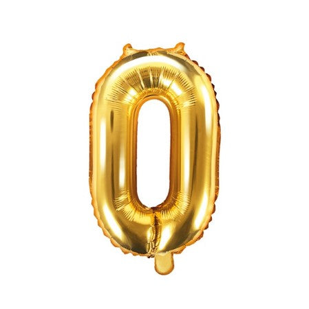 Small Gold Foil Number 0 Balloons I 14 inches I My Dream Party Shop I UK