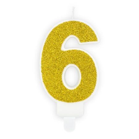 Gold Glittery Birthday Candle Numbers I My Dream Party Shop I UK