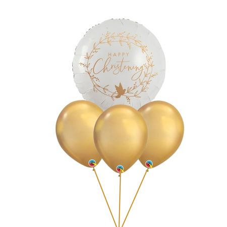 Happy Christening and Latex Helium Balloon Bouquet I Helium Balloons for Collection Ruislip I My Dream Party Shop