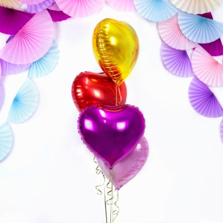 Red Metallic 18 Inch Heart Foil Balloon I My Dream Party Shop I UK