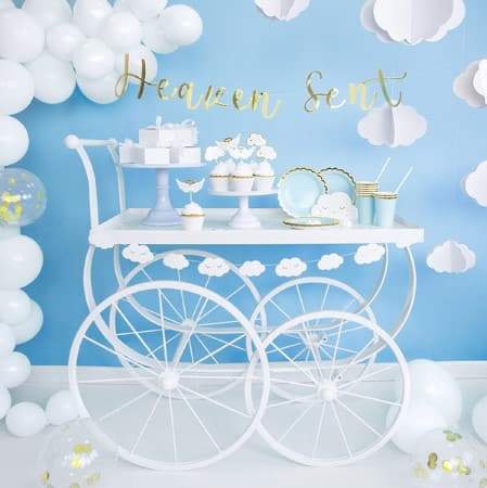 Little Star Cloud Garland for Christening Party I Modern Christening Decorations I UK