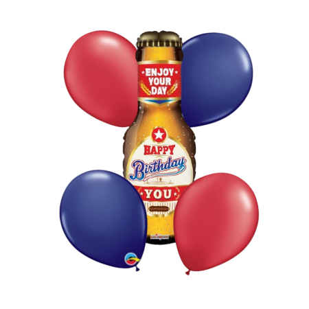 Happy Birthday Beer Bottle Supershape Sets I Helium Balloons I My Dream Party Shop