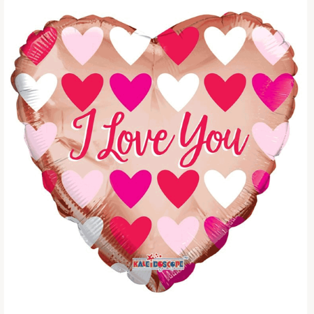 I Love You Rose Gold Heart Balloon I Valentines Helium Balloons I My Dream Party Shop