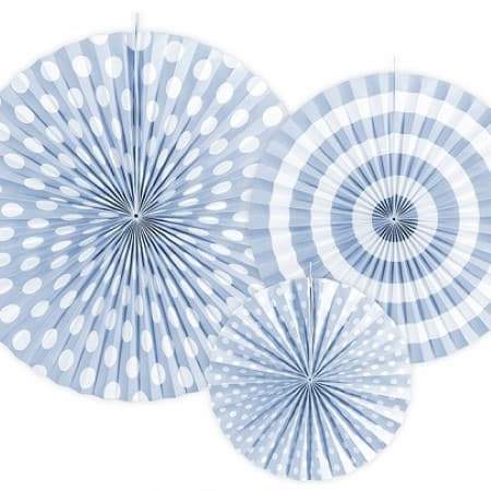 Cornflower Blue Rosette Fans I Blue Party Party Decorations I My Dream Party Shop