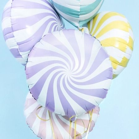 Lilac Swirl Foil Balloon I Pastel Candy Balloons I My Dream Party Shop UK