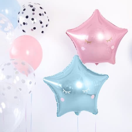 Eyes and Blushes Little Star Party Stickers I Baby Shower Balloons I UK