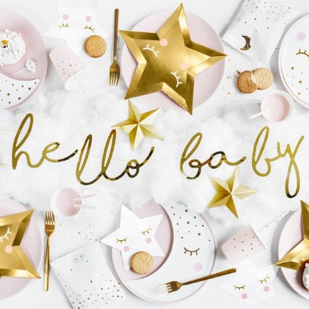 Little Star Moon Plates I Modern Baby Shower Tableware UK