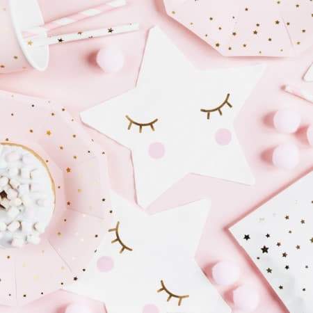 Little Star Shaped Napkins I Modern 1st Birthday Party Supplies I UK