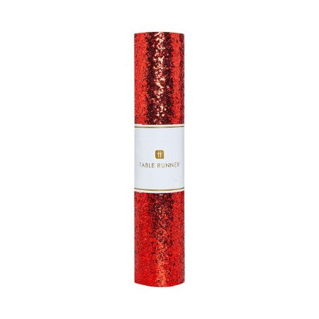 Christmas Nutcracker Red Glitter Table Runner I Talking Tables I My Dream Party Shop