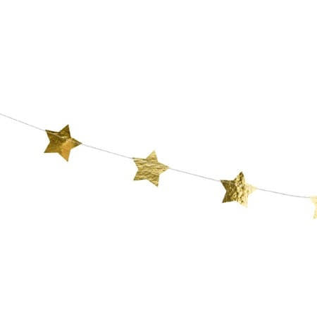 Gold Star Garland I Metallic Stars on a Garland I My Dream Party Shop I UK