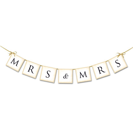 Mr and Mrs Wedding Garland I Modern Wedding Decorations I My Dream Party Shop I UK