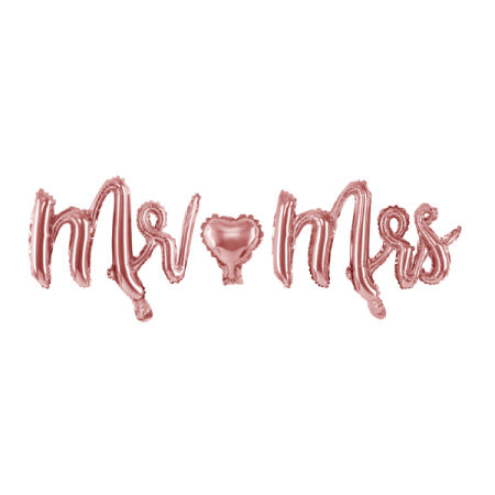 Rose Gold Mr and Mrs Balloons I Modern Wedding Balloons I My Dream Party Shop UK