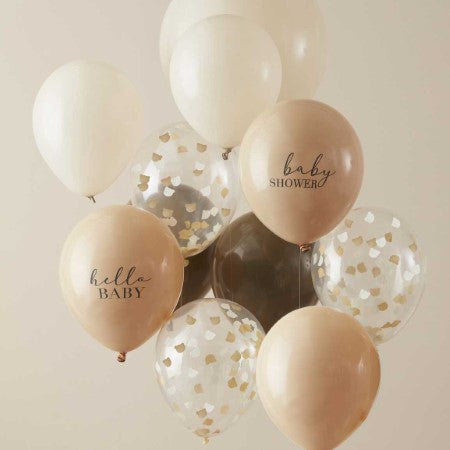 Bouquet Ballons Golden Blush x12 - décorations