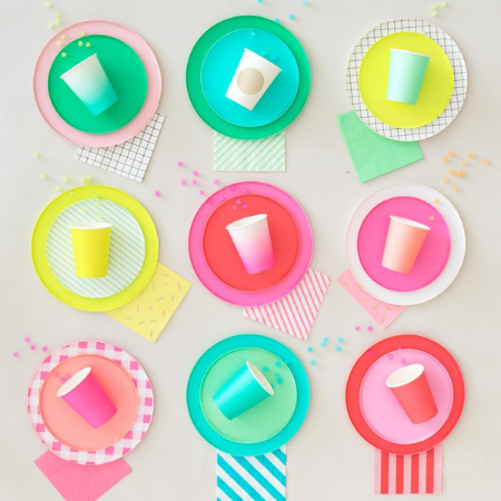 Oh Happy Day Small Rainbow Plate Set I Rainbow Party I My Dream Party Shop