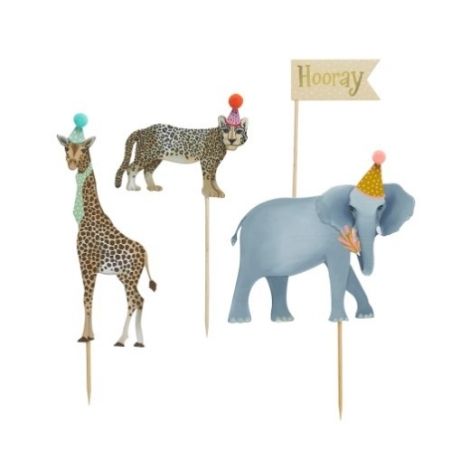 Party Animals Cake Toppers I Jungle Party Decorations I My Dream Party Shop UK