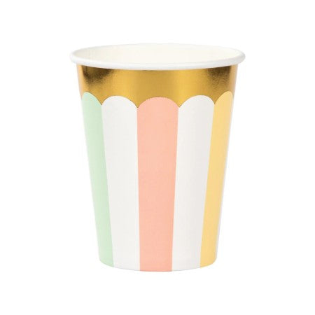 Pastel Stripe Party Cups I Pastel Party Supplies I My Dream Party Shop UK