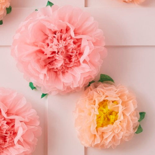 Pastel Tissue Flower Decorations I Pastel Decorations I My Dream Party Shop UK