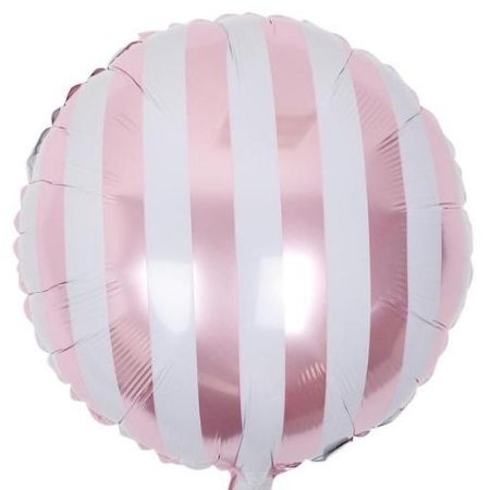 Candy Striped Pink Foil Balloons I Cool Party Balloons I UK