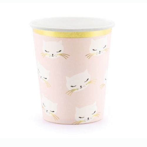 Pretty Pink Cat Cups I Pretty Pink Cat Party Supplies I My Dream Party Shop UK
