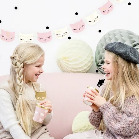 Pretty Pink Cat Garland I Pretty Pink Cat Party Supplies I My Dream Party Shop UK