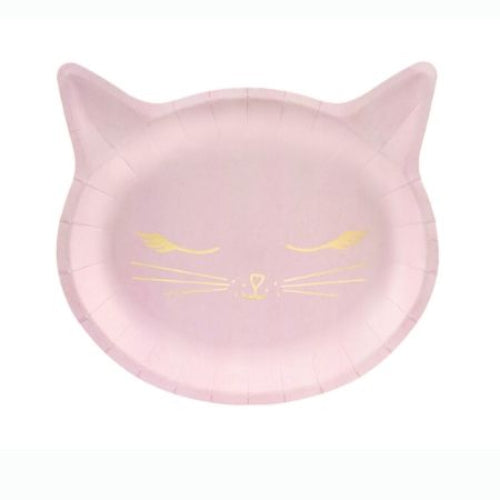 Pretty Pink Cat Plates I Pretty Pink Cat Party I My Dream Party Shop UK