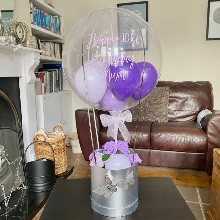 Purple and Lilac Hot Air Balloon Gift I Personalised Balloons I My Dream Party Shop