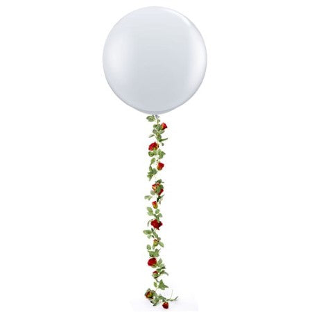 Artificial Red Rose Garland I Balloon Tails I My Dream Party Shop