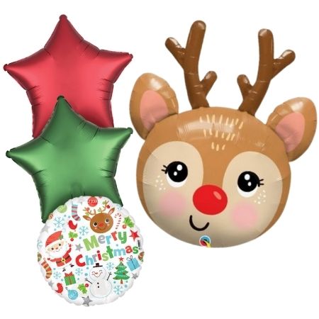 Giant Reindeer Head Helium Balloons I Balloons for Collection Ruislip I My Dream Party Shop