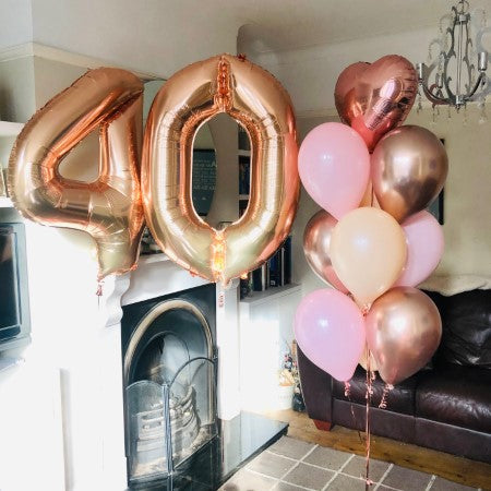 40th Birthday Helium Balloons for Collection Ruislip I My Dream Party Shop